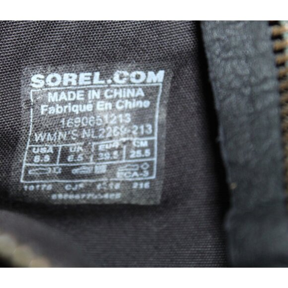 SOREL Boots 8.5 Lolla Ankle Bootie Green Leather Buckle Waterproof NL2269-213 - Picture 7 of 10